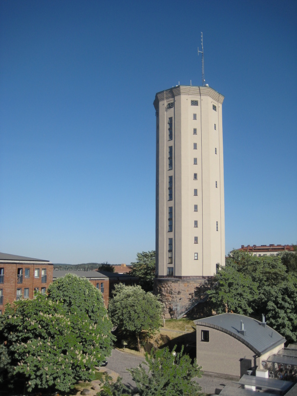 The water tower.