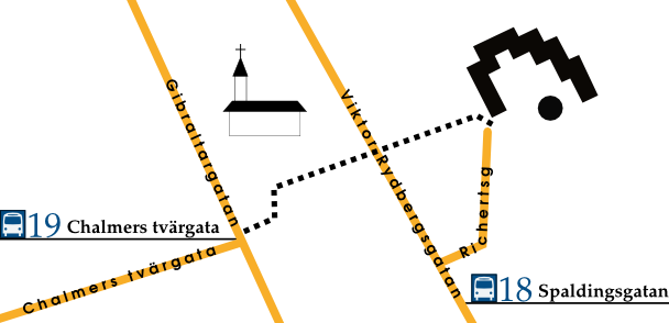 Map to Rotary student housing.